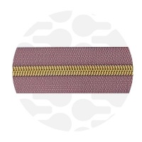 Dark Lilac - #S5 Gold | Nylon Coil Zipper Tape | 1 meter