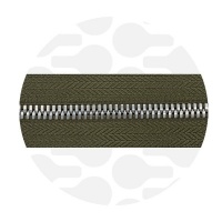 Army Green - #M5 Silver | Metal Zipper Tape