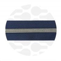 Vintage blue - #S5 Silver | Nylon Coil Zipper Tape | 1 meter