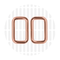 Basic | Rechthoekige ring | 25 mm | Rose Gold