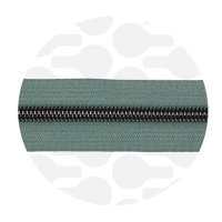 Smokey green - #S5 Gunmetal | Spiralreißverschlüssen | 1 Meter