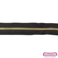 Pure Black - #M5 Gold | Metalen rits