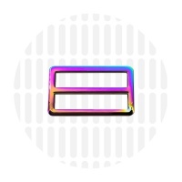 Sleek | schuifgesp | 38 mm | Iridescent Rainbow