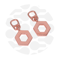 Snap-on Pull Hexagon | Rose gold