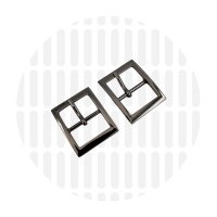 Gesp met pin | 25 mm | Gun metal