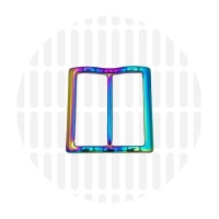Smart | Wide mouth schuifgesp | 38 mm | Iridescent Rainbow