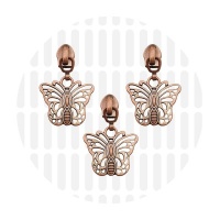 Butterfly #5S | schuiver spiraalrits | Antique Copper