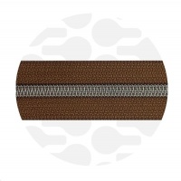 Tobacco Brown - #5S Silver | Nylon Coil Zipper Tape | 1 meter