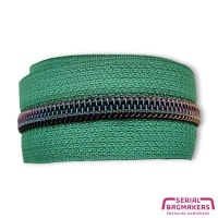 Frosted Green - #S5 Galaxy | Nylon Coil Zipper Tape | 1 meter