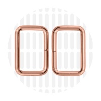 Basic | Rechthoekige ring | 32 mm | Rose Gold