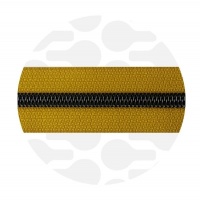 Kurkuma Yellow - #5S Black | Nylon Coil Zipper Tape | 1 meter