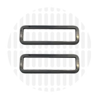 Sleek | Rechthoekige ring | 50 mm | Gun metal