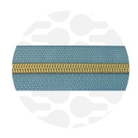 Foggy Blue - #S5 Gold | Zip Nylon | 3 mètres