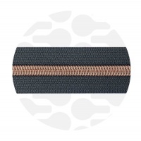 Midnight Grey - #S5 Rose Gold | Spiraalrits | 3 meter