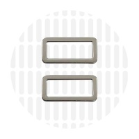 Sleek | Rechthoekige ring | 32 mm | Nickel