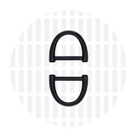 Arc | D-ring | 25 mm | Electro Black