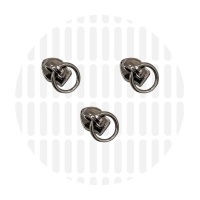 small ring #5S | schuiver spiraalrits | Gun metal