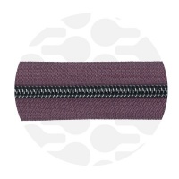 Smokey aubergine - #S5 Gunmetal | Spiraalrits | 1 meter