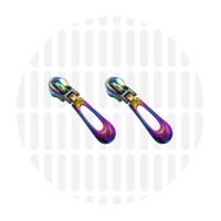 Buttonhole #5S | schuiver spiraalrits | Iridescent Rainbow