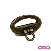 Flipsluiting | Oval | Antique Brass