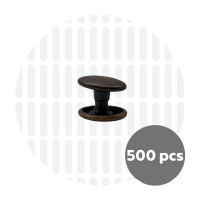 Holnieten dubbele kop antiek koper 12x8 (500 sets)