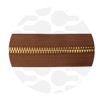 Hazelnut Brown - #M5 Antique Gold | Metalen rits