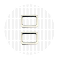 Sleek | Rechthoekige ring | 19 mm | Nickel