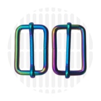 Basic | schuifgesp | 32 mm | Iridescent Rainbow