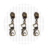 Cat #5S | schuiver spiraalrits | Antique Brass