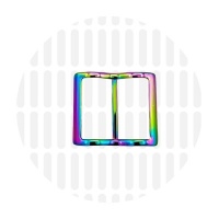 Smart | Wide mouth schuifgesp | 32 mm | Iridescent Rainbow