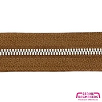 Old Cognac - #M3 Silver | Metal Zipper Tape