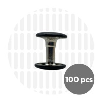Holnieten dubbele kop zwart 12x12 (100 sets)