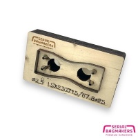 Punching die for strap end (25mm to 19 mm)