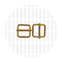 Basic | Wide mouth schuifgesp | 19 mm | Antique Gold