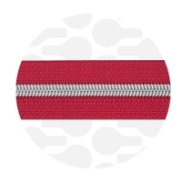 Rubine Red - #S5 Silver | Spiralreißverschlüssen | 3 Meter