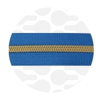 Belize Blue - #S5 Gold | Spiralreißverschlüssen | 1 Meter
