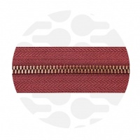 Porto Red - #M5 Antique Copper | Metal Zipper Tape