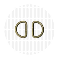Sleek | D-ring | 19 mm | Antique Brass