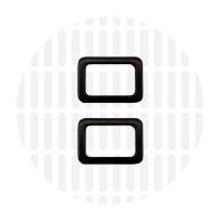 Sleek | Rechthoekige ring | 19 mm | Electro Black