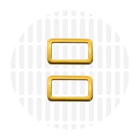 Sleek | Rechthoekige ring | 25 mm | Antique Gold