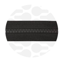 Pure Black - #M5 Black | Metal Zipper Tape