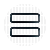 Sleek | Rectangular ring | 50 mm | Electro Black