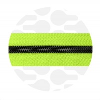 Neon Yellow - #S5 Gunmetal | Nylon Coil Zipper Tape | 1 meter