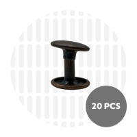 Holnieten dubbele kop antiek koper 12x12 (20 sets)