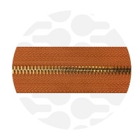 Smokey Orange - #M5 Antique Gold | Metalen rits