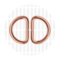 Basic | D-ring | 25 mm | Rose Gold