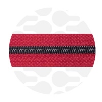 Rubine Red - #S5 Gunmetal | Nylon Coil Zipper Tape | 3 meter