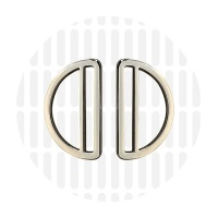 Sleek Duo | D-ring | 38 mm | Nickel