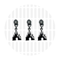 Castle #5S | curseur zip nylon | Gun Metal