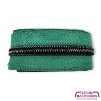 Frosted Green - #S5 Gunmetal | Spiraalrits | 1 meter